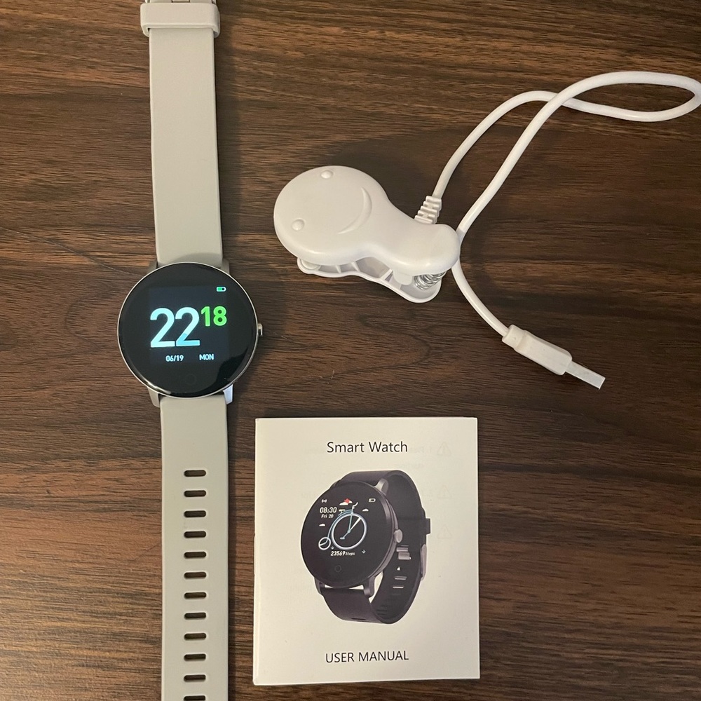 moreFit 1.3 SW302U Round Smart Watch with Fitness Tracker Gray